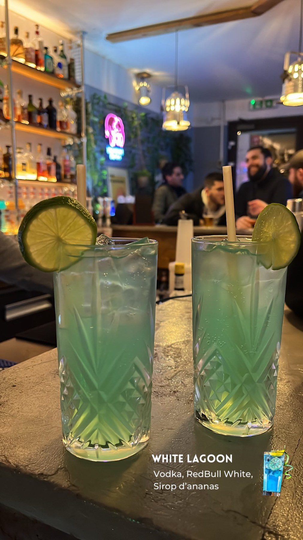 Cocktails White Lagoon servis au BU